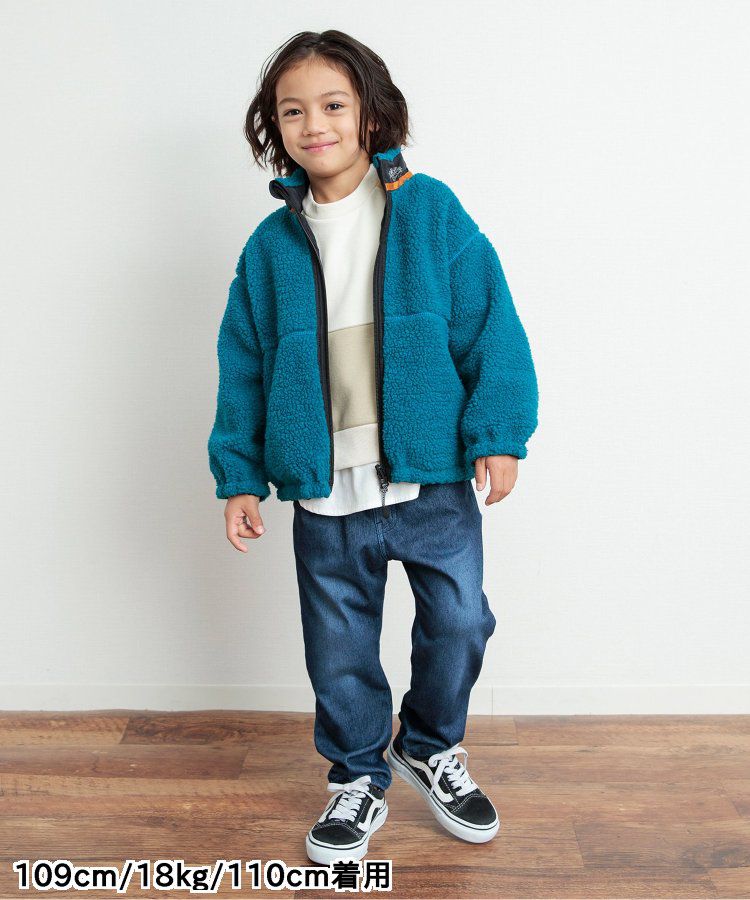 日本 BREEZE - 合身款裏毛保暖彈力長褲-芥末黃