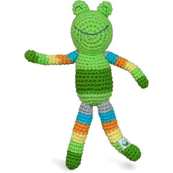 美國 green sprouts - 小綠芽寶寶安全有機棉玩具-綠青蛙