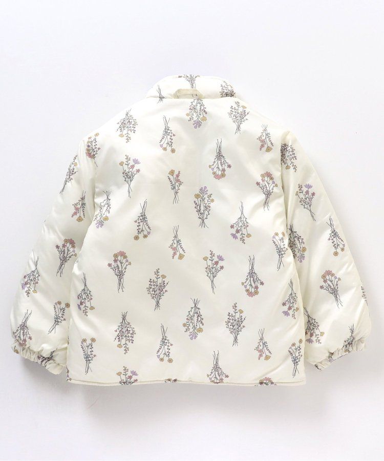 日本 apres les cours - 珍珠光澤正反2WAY鋪棉外套(可機洗)-彩色幾何-橘棕