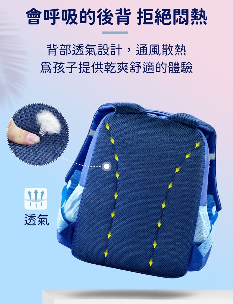 迪士尼減壓防水書包-害羞米妮-玫紅 (適合110-135cm)