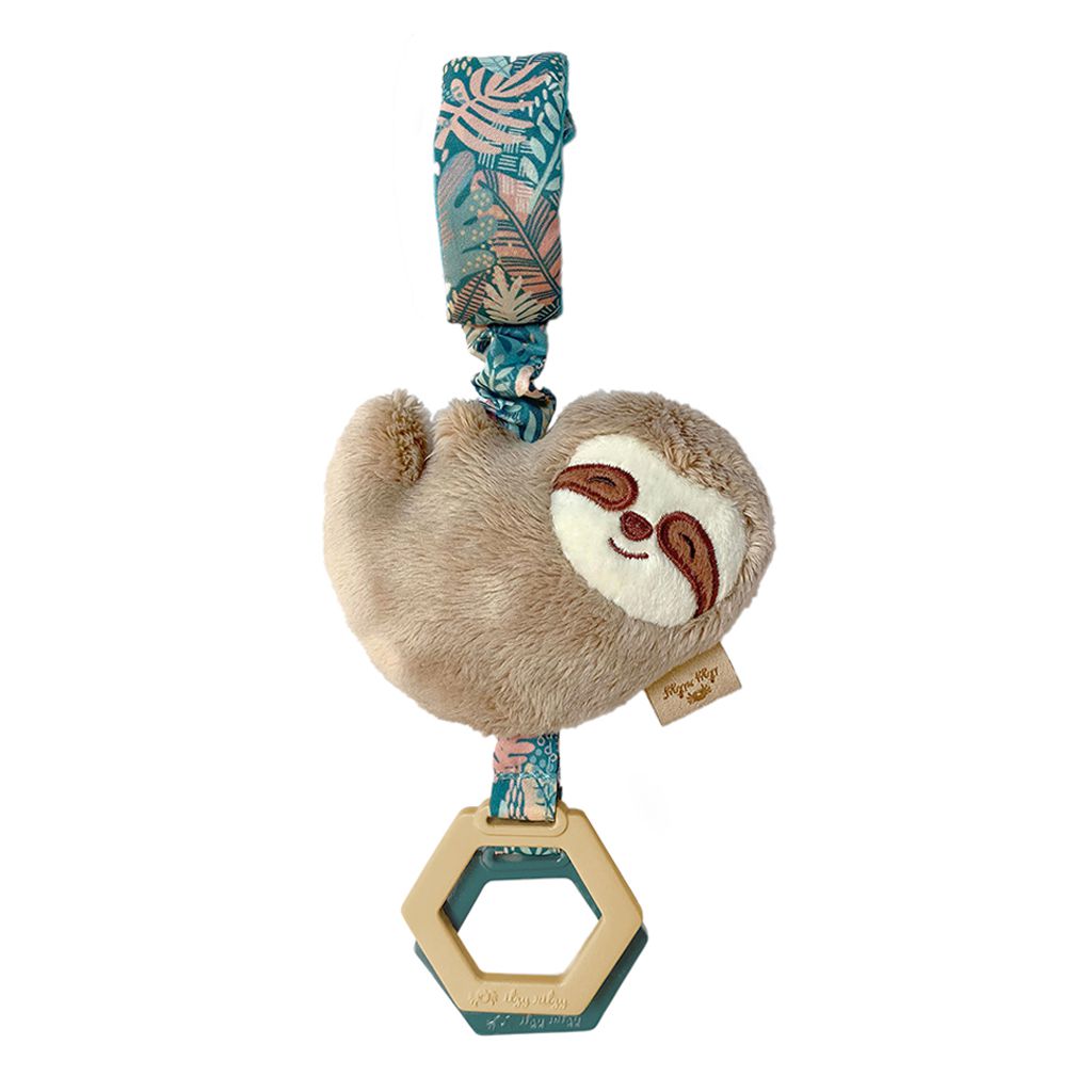 美國Itzy Ritzy - 迷你搖鈴玩偶-微笑樹懶