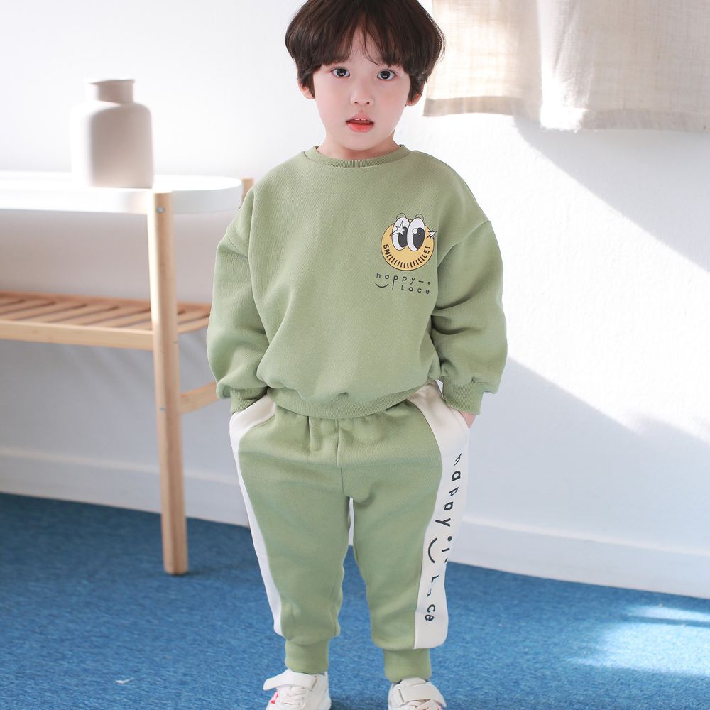 韓國 Coco Rabbit - 大眼睛笑臉套裝-橄欖綠