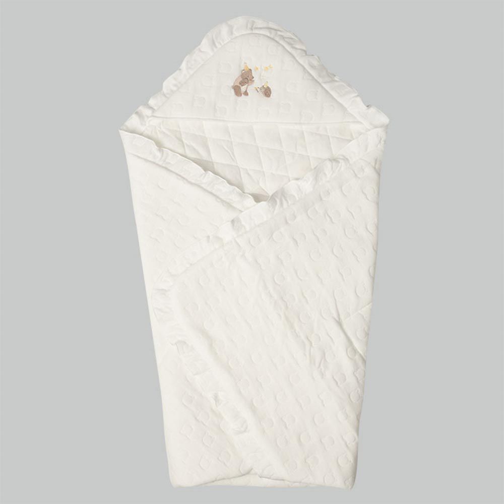 akachan honpo - 包巾 保暖鋪棉-米白色 (80×80cm)
