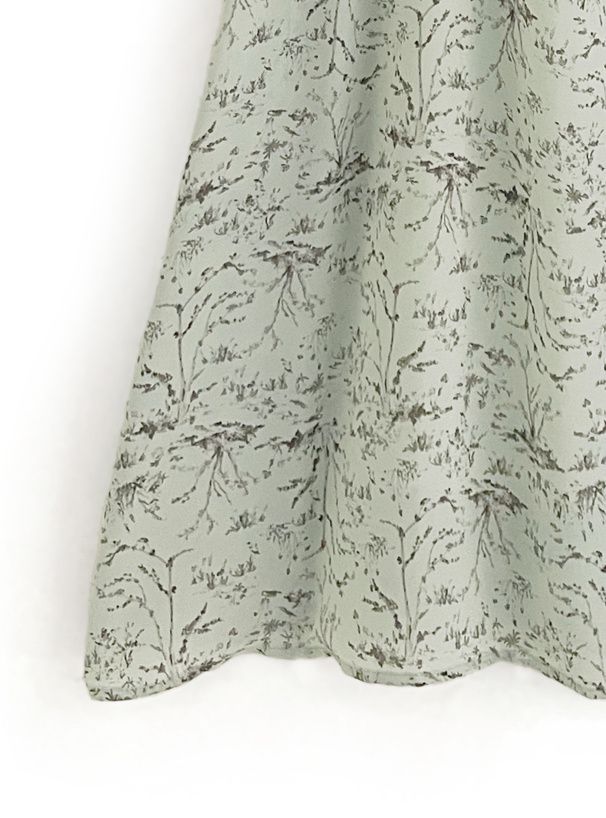 日本 GRL - 浪漫花園後綁帶雪紡洋裝-象牙白