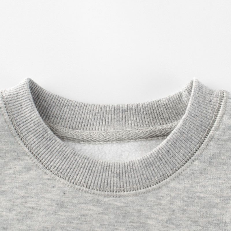 圓領長袖大學T-1865麋鹿-灰色