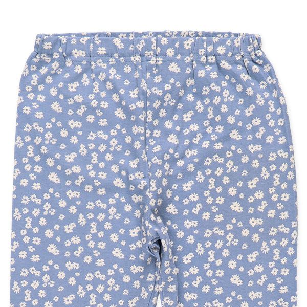 日本西松屋 - 百搭彈性鬆緊長褲-復古小碎花-粉