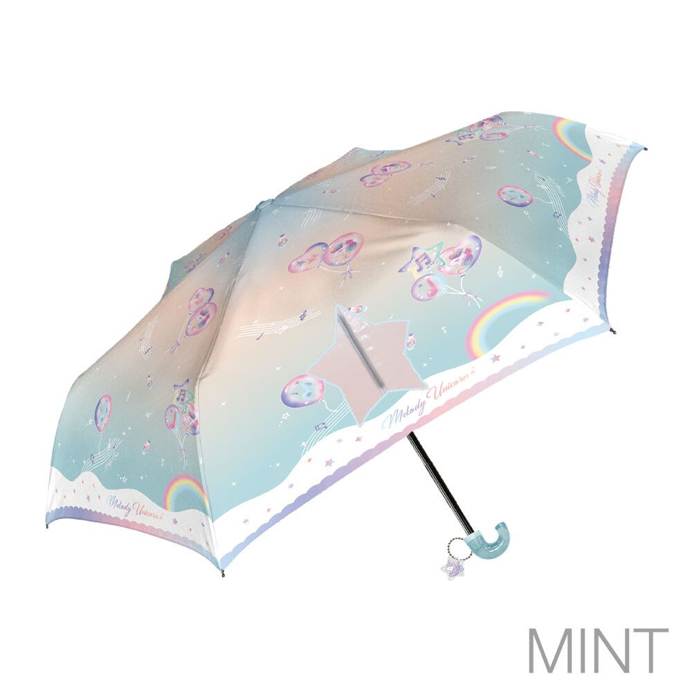 日本中谷 - 輕量透明窗兒童雨傘/折疊傘-氣球音符-粉紫 (50cm(身高115-125cm))