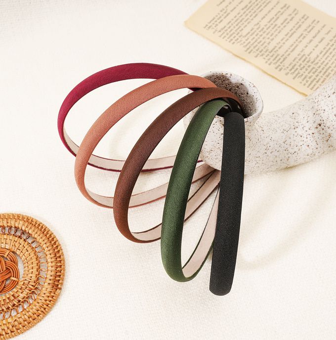 韓國 Soo&Soo - 迷漾復古秋冬款髮箍-駝 (約1.4cm)