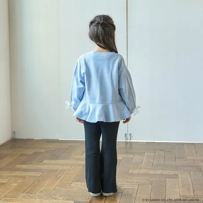 日本 Lycee mine - 連名款 可愛荷葉邊印花長袖上衣-卡通人物三麗鷗-紫