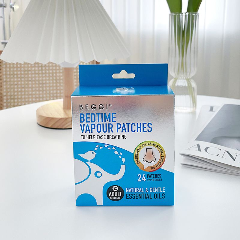 紐西蘭 BEGGI - 精油通鼻貼-大人款 (內附12小包)-共24片/盒