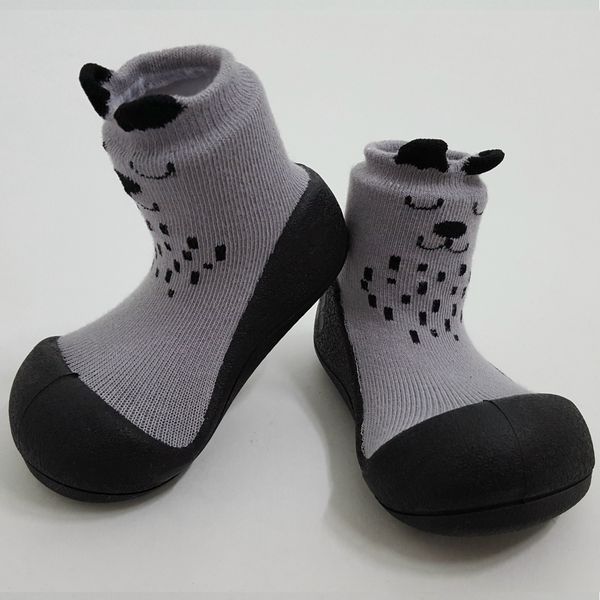 韓國 Attipas - 襪型學步鞋-灰色兔兔