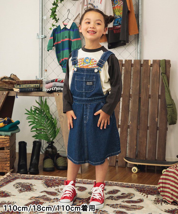 日本 BREEZE - 復古老爺車美式印花長袖上衣-可可x炭黑