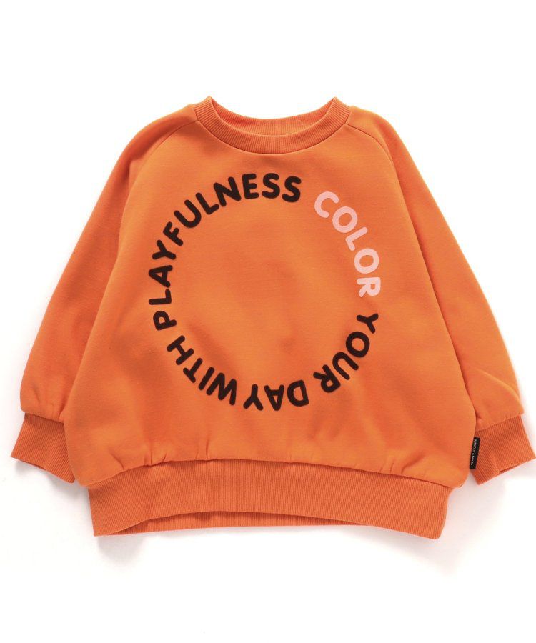 日本 BREEZE - 彩色英文標語裏毛率性運動衫-海軍藍