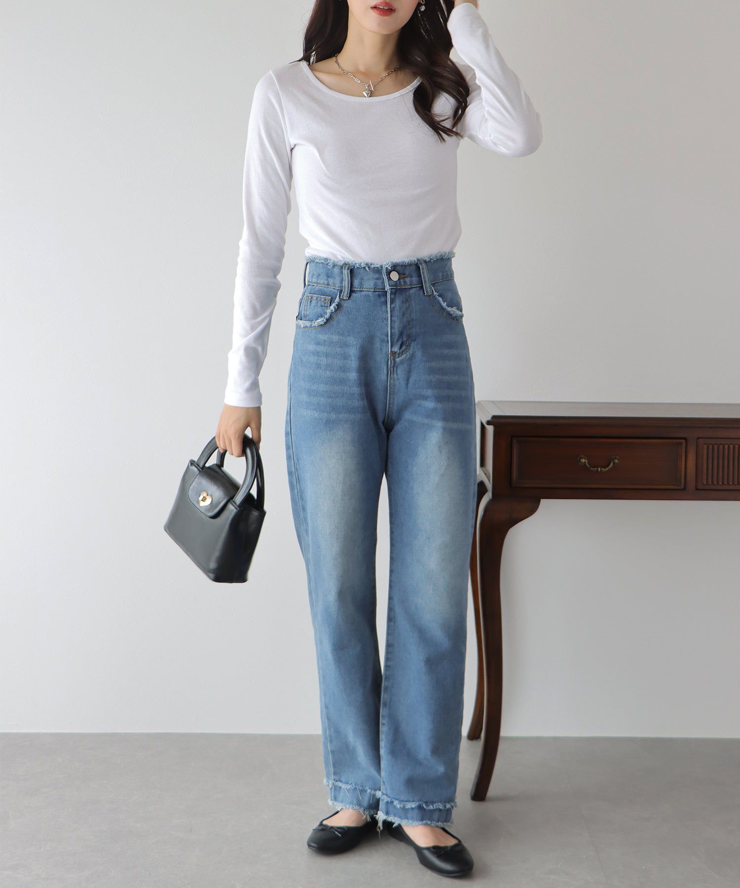 日本 BLUE EAST - 2WAY愛心金釦皮革肩背包-黑