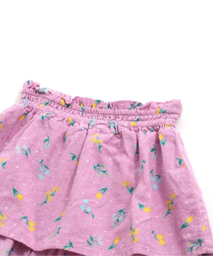 日本 BREEZE - 糖果色系滿版碎花蛋糕裙-嫩黃