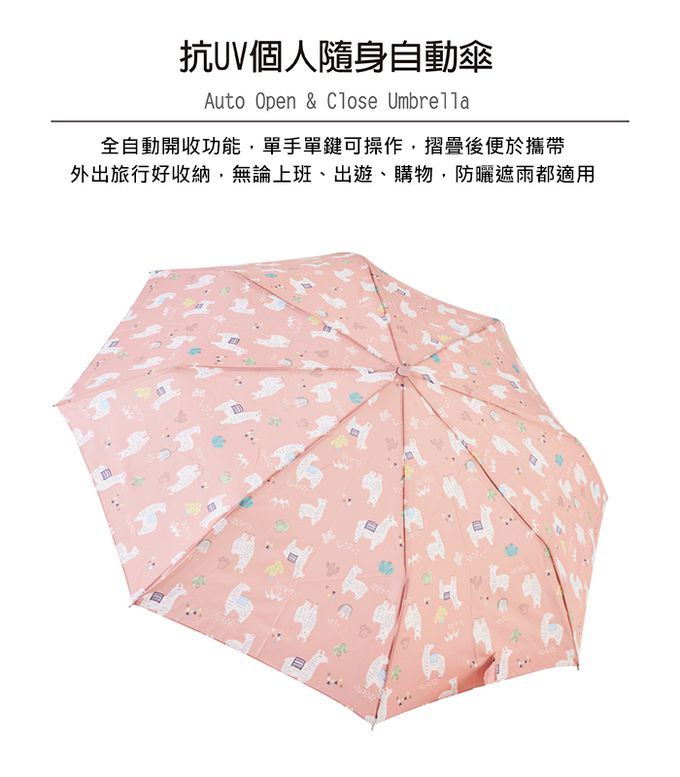Rainstory - 抗UV隨身自動傘-羊駝-330g