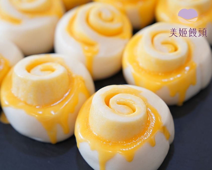 美姬饅頭 - 高鈣起司鮮乳饅頭捲-6入-50g/顆