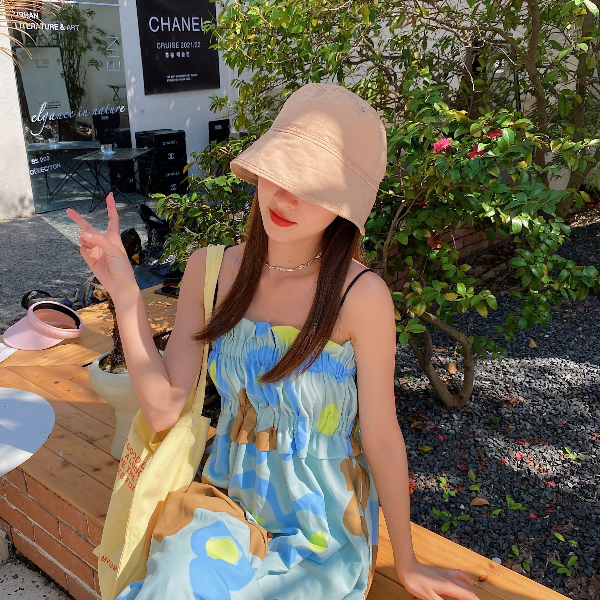 百搭防曬漁夫帽/遮陽帽-粉色 (適合頭圍56-58cm)