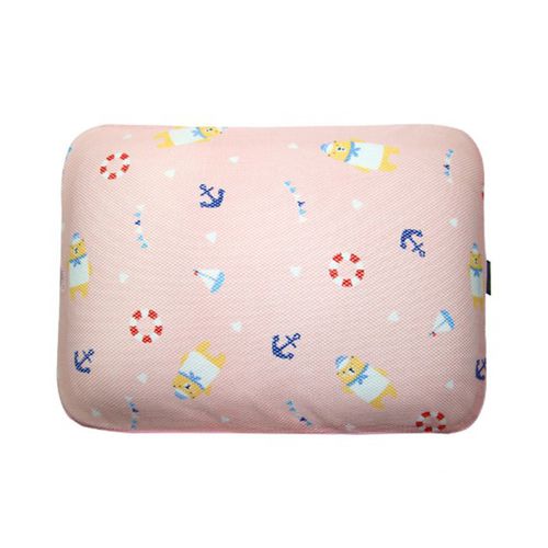 韓國 GIO Pillow - 超透氣防螨兒童枕頭-單枕套組-水手熊粉 (L號)-2歲以上適用