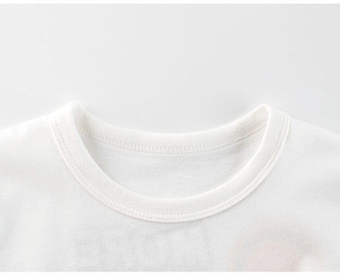 短袖棉T-潮流小標籤-白色