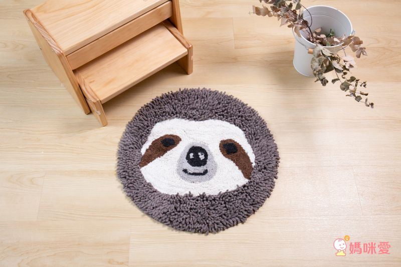 日本 TOMO - 毛茸茸可愛動物腳踏墊-比熊犬 (約直徑45cm)