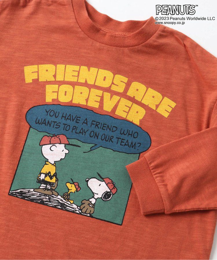 日本 BREEZE - SNOOPY聯名 前後漫畫印花長袖上衣-炭黑