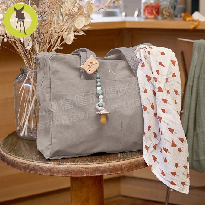 德國 Lassig - 袋我走大容量托特媽媽包-燕麥奶-含尿布墊+推車掛勾