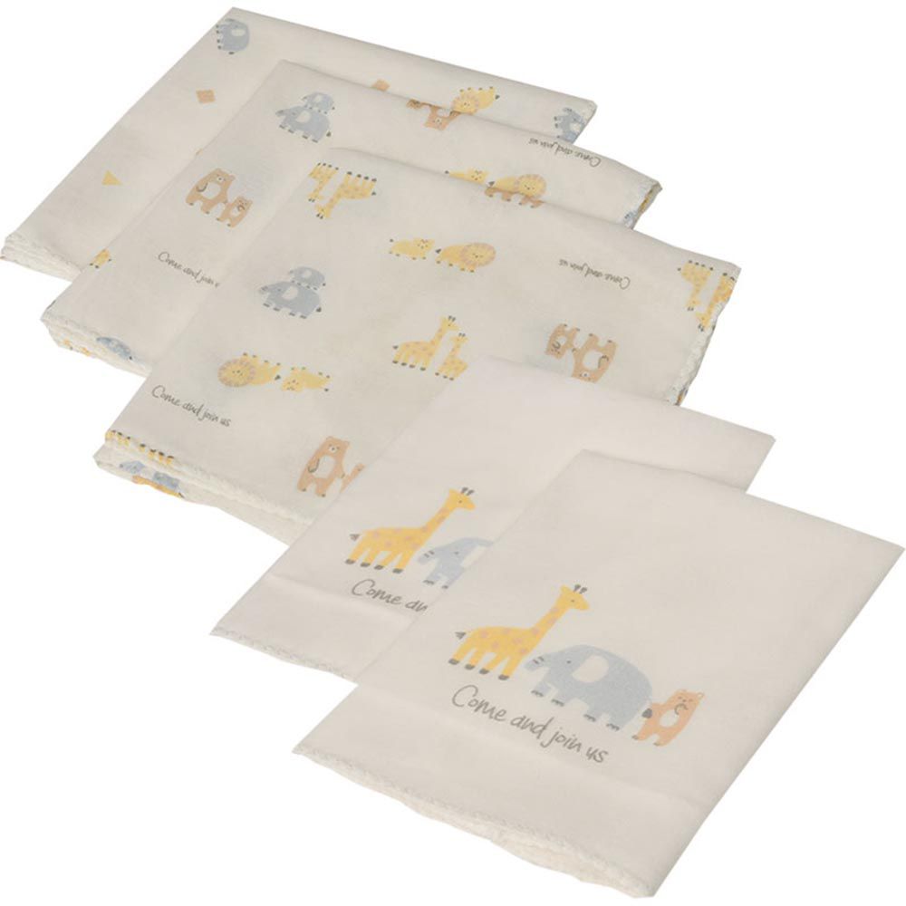 洗澡用品8件組-動物-淺卡其色