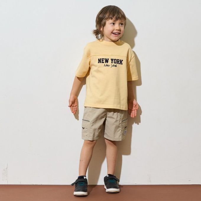 日本 b-ROOM - 正反都OK 落肩休閒T恤-字母L-白