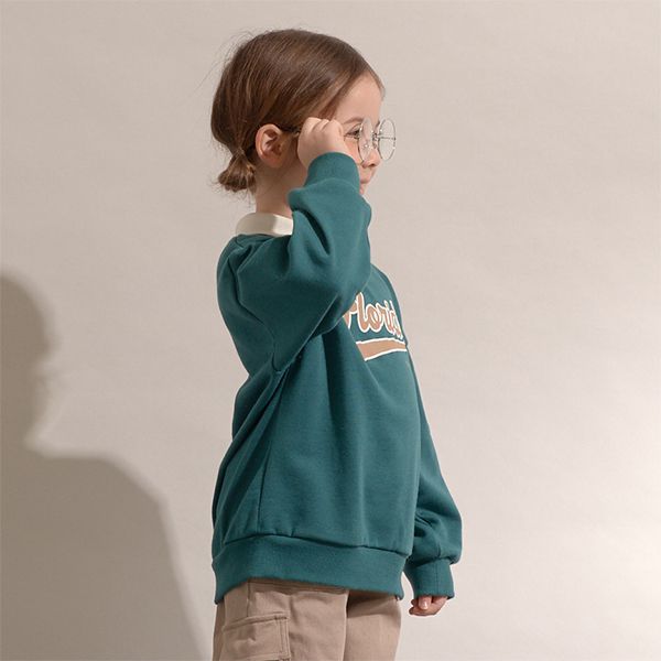 日本 b-ROOM - 氣質學院logo有領大學T-海軍藍