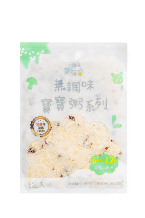 嬰幼兒副食品（無調味寶寶粥）｜雨來菇吻仔魚卵黃粥（單包裝）-150g/包