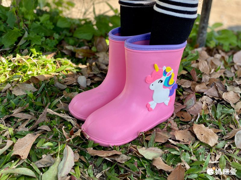 Cheerful Mario - 兒童雨鞋-粉色小馬