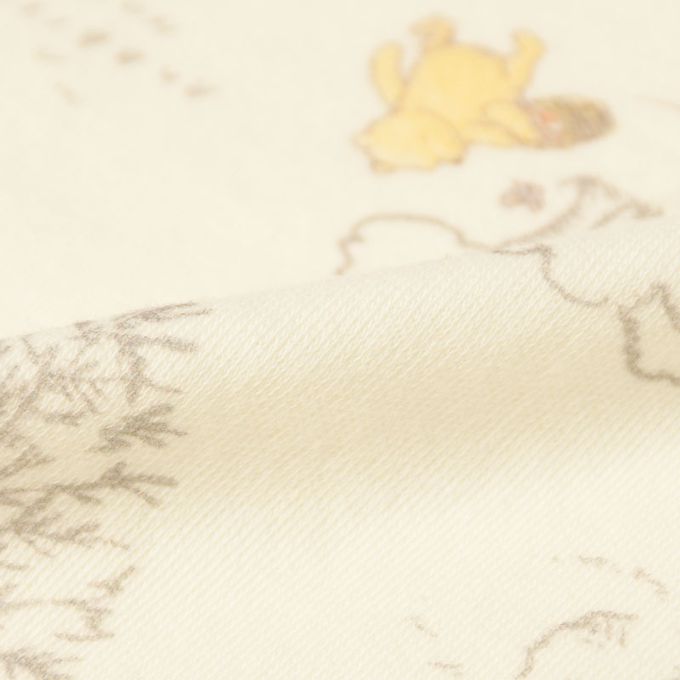 akachan honpo - 長袖連身衣-復古小熊維尼-淺卡其色 (50~60cm)