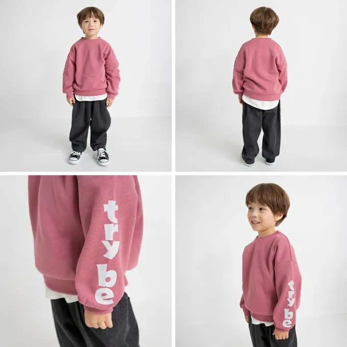 日本 BRANSHES - 街頭塗鴉風裏起毛長袖上衣-滿版圖騰-黑