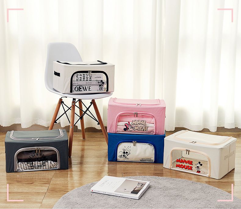 衣物收納箱-卡通米奇-藍色