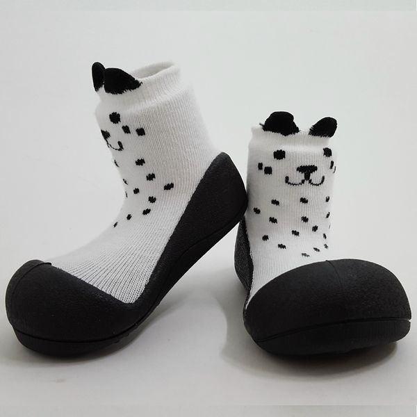 韓國 Attipas - 襪型學步鞋-白色喵喵