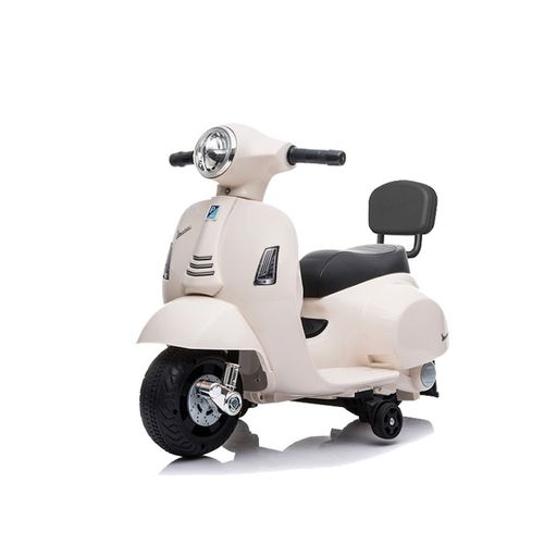 義大利Vespa - 迷你電動玩具車靠背款-白