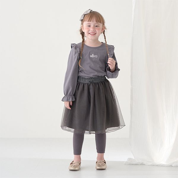 日本 Lycee mine - 搖曳可愛內搭褲紗裙-薄荷綠