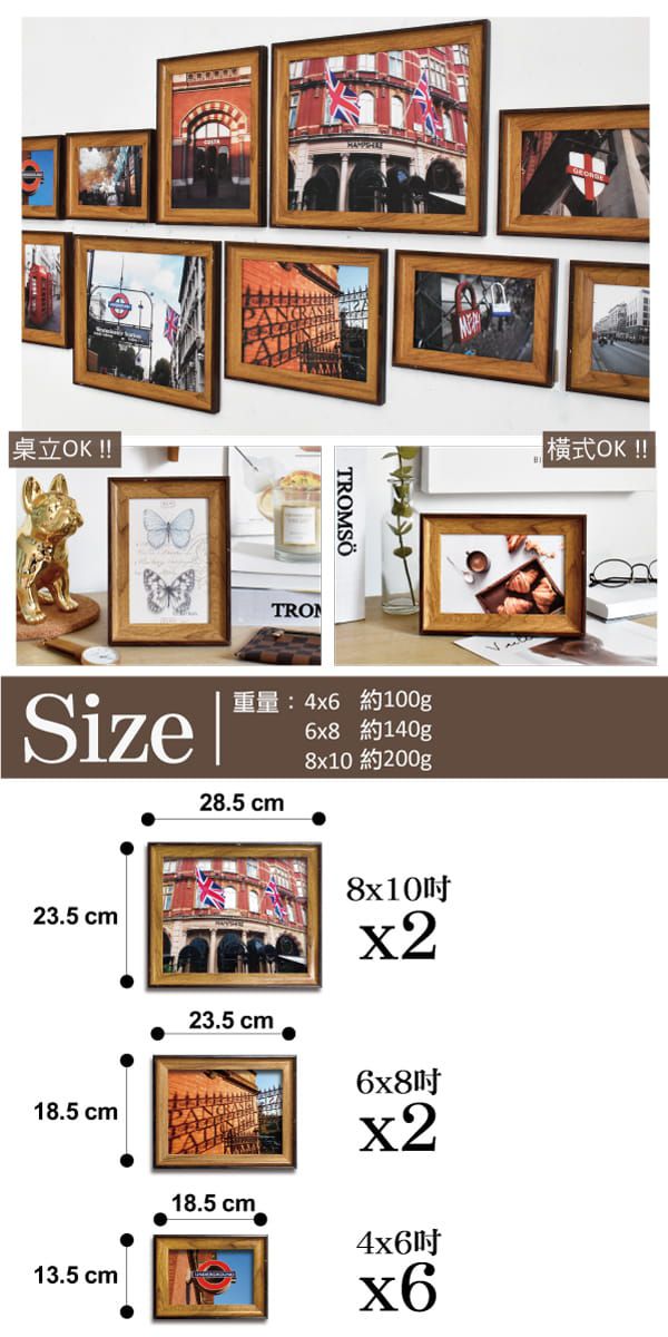 TROMSO - 英倫旅程相框牆10框組