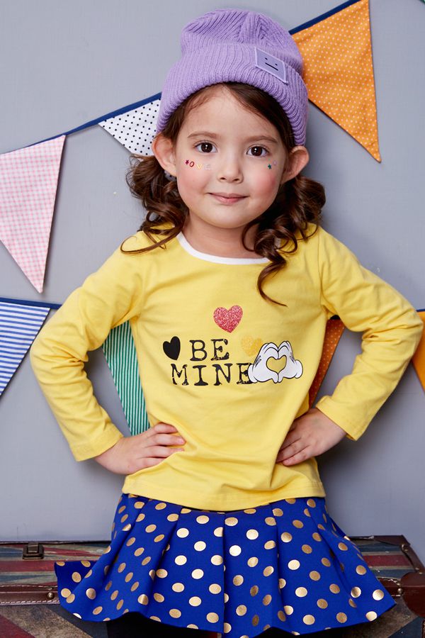 麗嬰房 Disney - baby 米妮系列甜密長袖上衣-月光黃