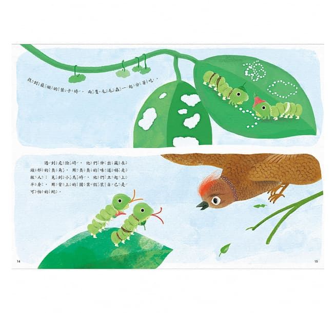 吃一片雲：好想快快長大的毛毛蟲
