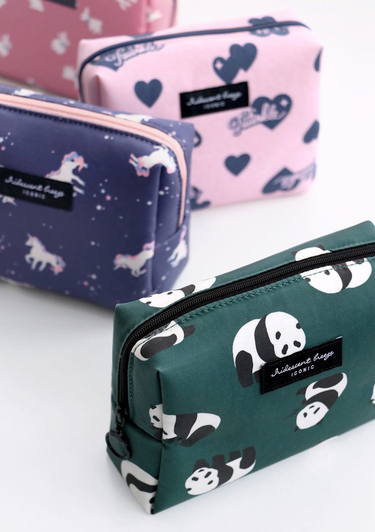 韓國 ICONIC - 防潑水立體化妝包-萌萌熊貓 (16X6X12cm)