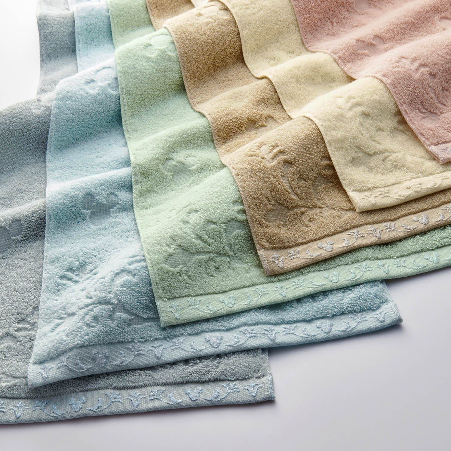 日本千趣會 - 抗菌防臭 日本製今治蓬鬆洗臉巾-米奇-米杏 (34×80cm)