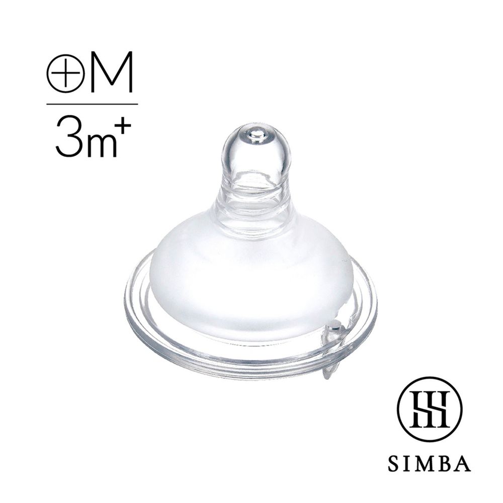 Simba 小獅王辛巴 - 超柔防脹氣寬口十字奶嘴(M孔1入)