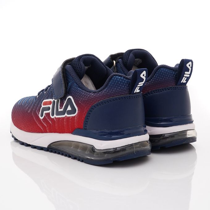 FILA - 氣墊慢跑運動鞋-3-J402X-313藍紅(中大童段)-運動鞋-藍紅