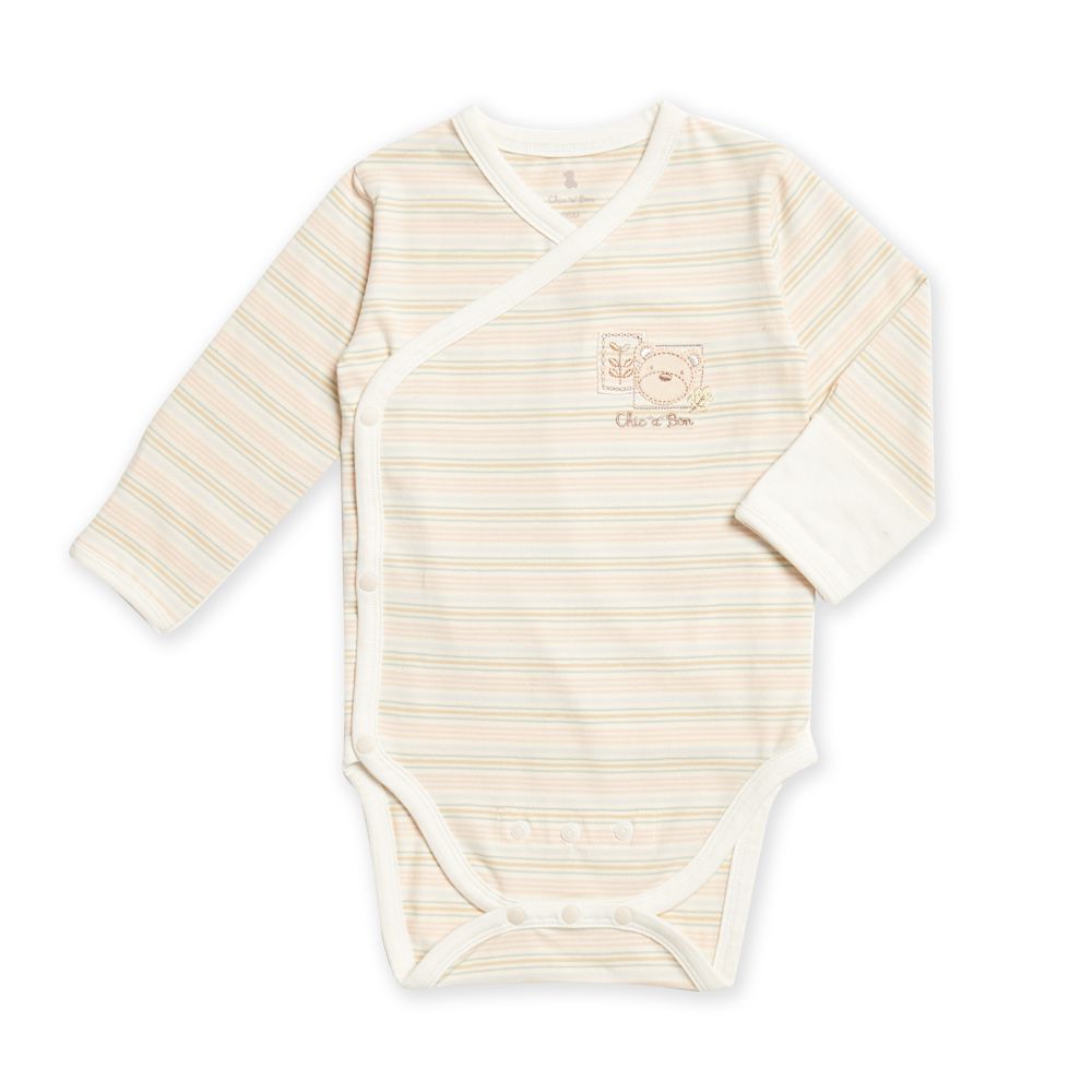 有機棉兩段式調節肚衣兔裝/包屁衣/連身衣(3-6個月)