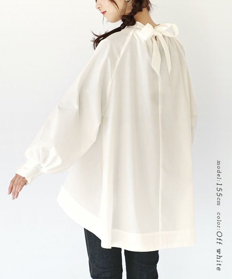 日本 zootie - 絕美氣質後綁帶澎澎袖上衣-知性黑