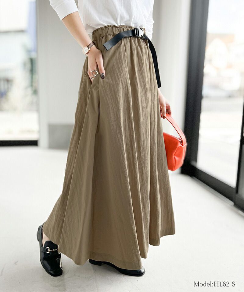 日本 Classical Elf - 街頭風綁帶修身長裙-摩卡棕