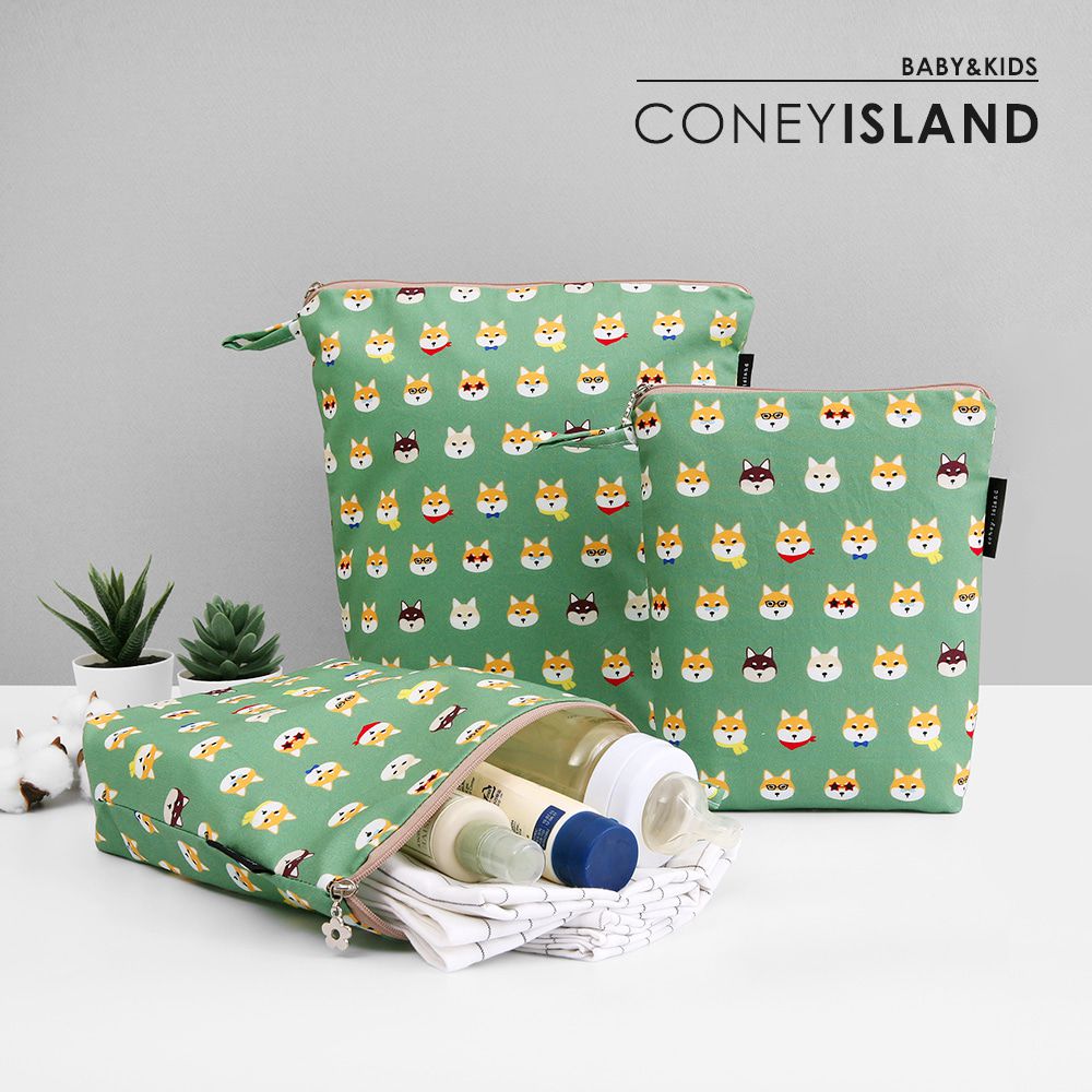 韓國 Coney Island - 防水多功能收納袋-柴犬家族