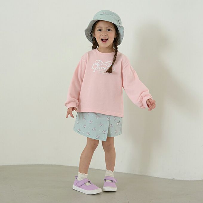 日本 Lycee mine - 百搭印花春季長袖上衣-淺灰